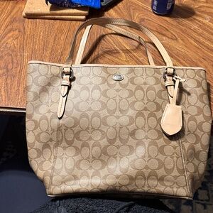Coach Brown Signature Tote Bag